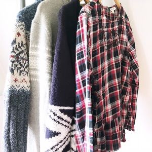 4 piece size large sweater weather box